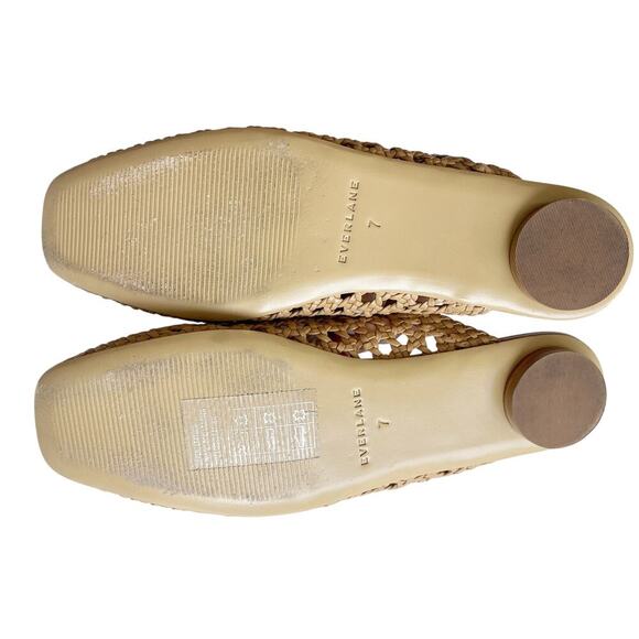 Everlane The Day Mule in Woven Nappa Leather Tan Size 7 - Picture 8 of 12